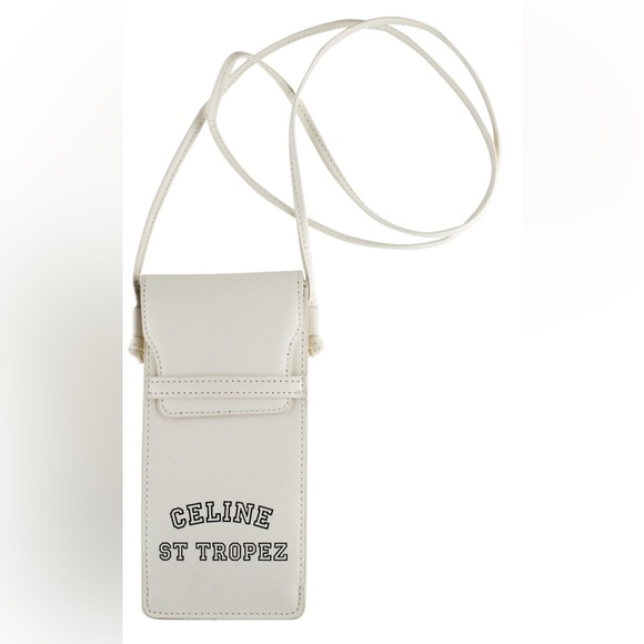 Celine White Phone Crossbody Bag